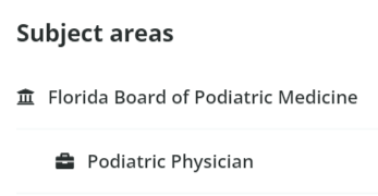 Approved by Florida Board of Podiatric Medicine