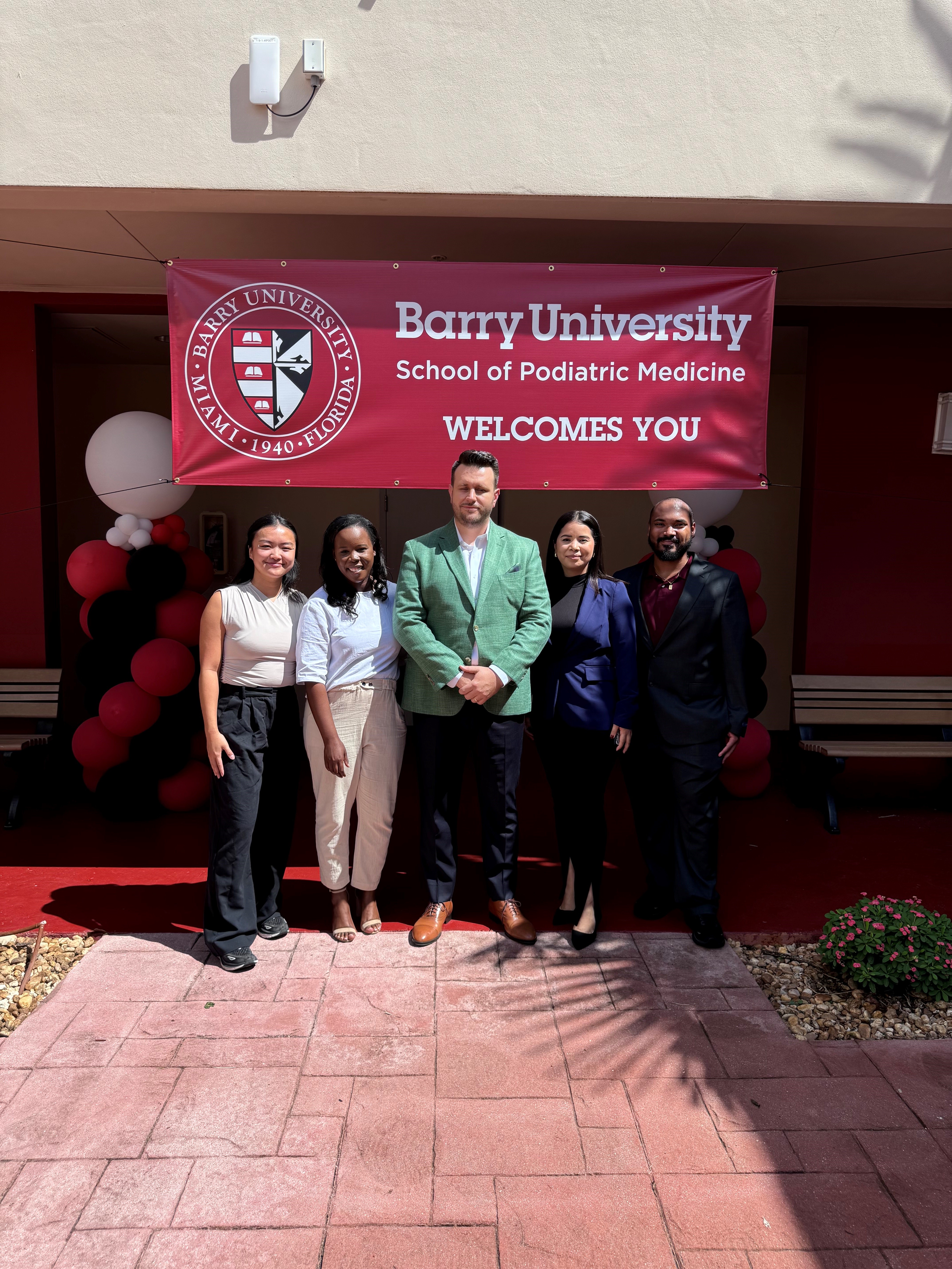 Picture of five people at Barry University